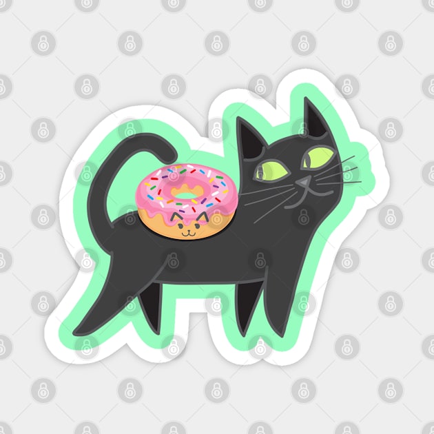 My cat and donut Magnet by Plushism