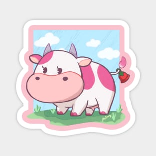 Strawberry Cow Magnet