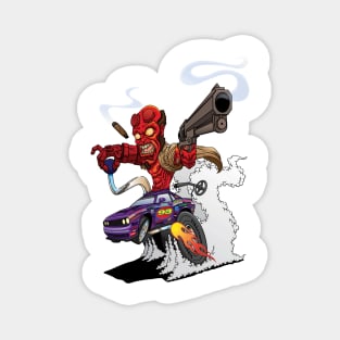 Low Brow Hellboy Magnet