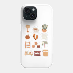 Cozy home doodles Phone Case