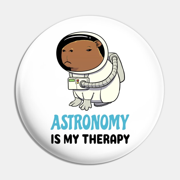 Astronomy is my therapy Capybara Pin by capydays