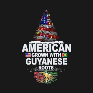 Christmas Tree  American Grown With Guyanese Roots - Gift for Guyanese From Guyana T-Shirt