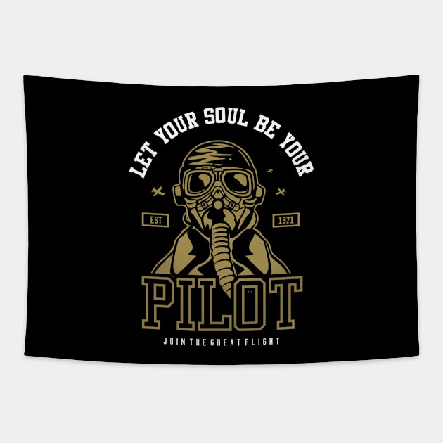 Aviation Series: Let Your Soul Be Your Pilot Tapestry by Jarecrow 