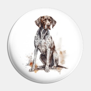 Shorthaired Pointer Watercolor Style Pin