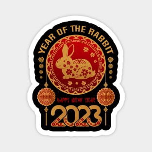 Chinese Zodiac Year of the Rabbit Chinese New Year 2023 Magnet