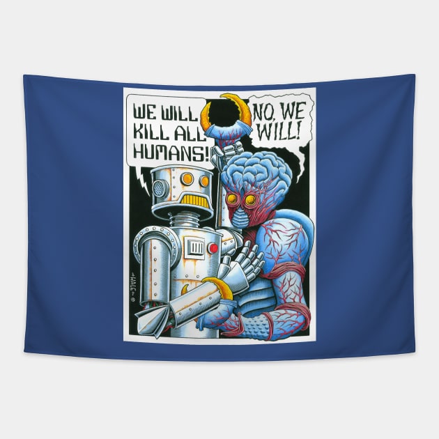 Kill All Humans Tapestry by Stolencheese