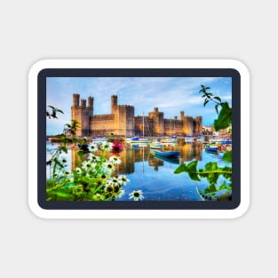 Caernarfon Castle Low Perspective Magnet