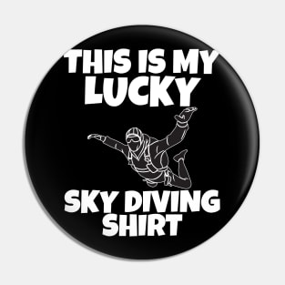 Funny Skydiving Fan Pin