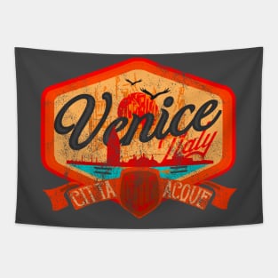 Venice Italy badge label vintage distressed Tapestry