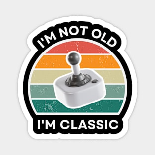 I'm not old, I'm Classic | Joystick | Retro Hardware | Vintage Sunset | '80s '90s Video Gaming Magnet