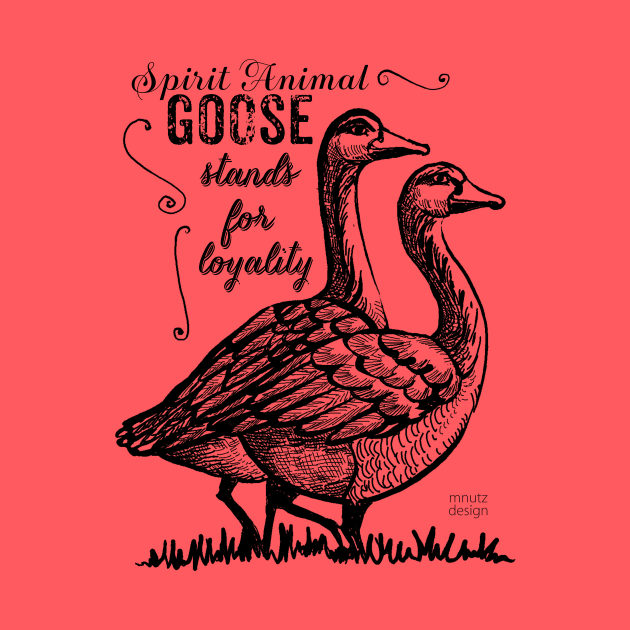 Spirit animal - Goose - black by mnutz