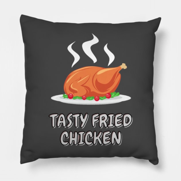 Tasty Fried Chicken Pillow by Craftshirt