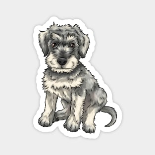 Minature Schnauzer Puppy | Salt and Pepper | Cute Dog Magnet