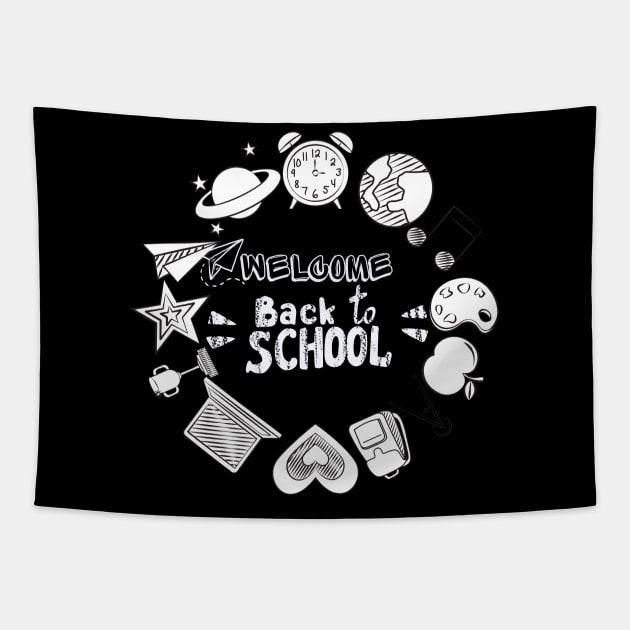 Welcome Back To School Tapestry by NICHE&NICHE