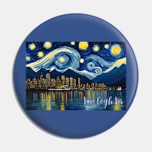 Van Gogh Vancouver British Columbia Starry Night Pacific Coast Pin