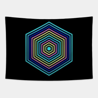 Retro Hex Tapestry