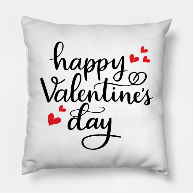 Happy Valentine's Day Pillow by HappyArt