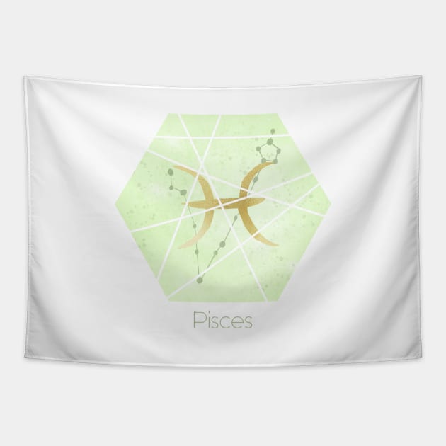 Pisces zodiac sign Tapestry by Home Cyn Home 