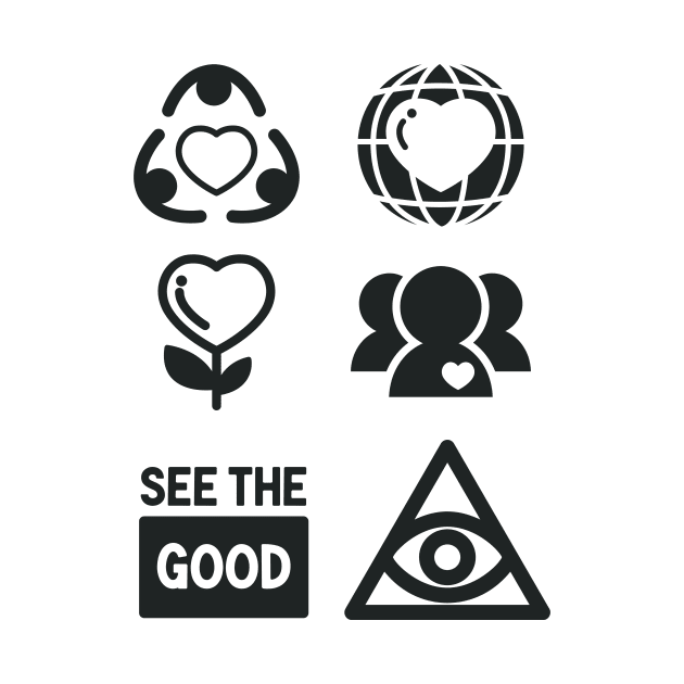 See the Good Kindness Icon Inspirational Gift Be the Change You Wish to See by Unified by Design