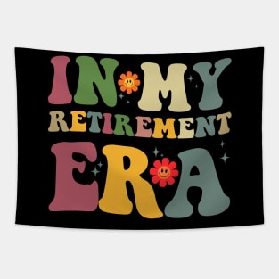 Retro Groovy In My Retirement Era Teacher Retired 2024 Tapestry