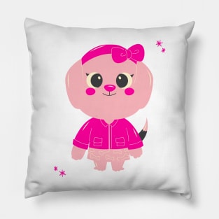Cute Pink Dog Pillow