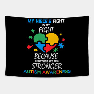 Niece Auntie Uncle Autism Awareness Gift for Birthday, Mother's Day, Thanksgiving, Christmas Tapestry