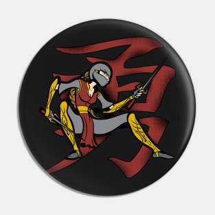 Ninja Kanji Symbol Female Warrior Pin