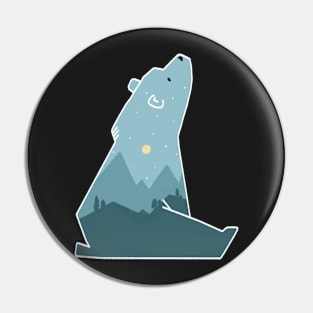 Cute Blue Mountain Bear Pin