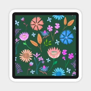 Wild flowers print Magnet