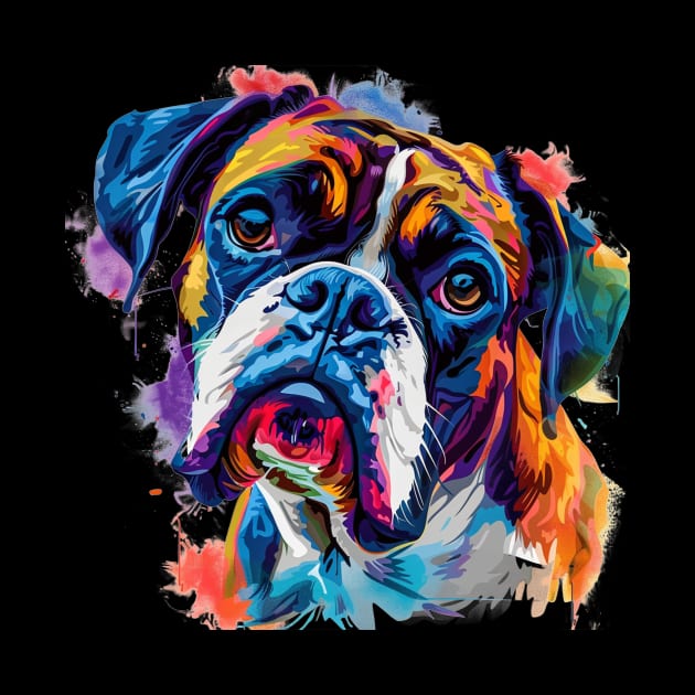 Boxer Dog Colorfull Pop Art Design For Dog Onwer by karishmamakeia