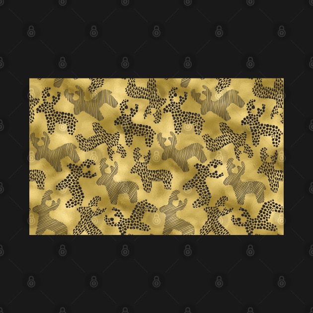 Reindeer on Gold Shimmer Background by machare