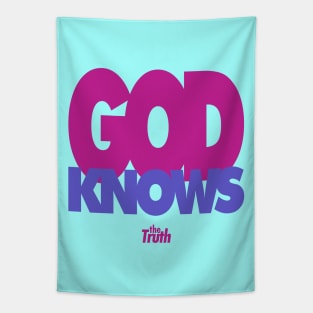 GOD KNOWS the TRUTH prpl/drkprpl Tapestry