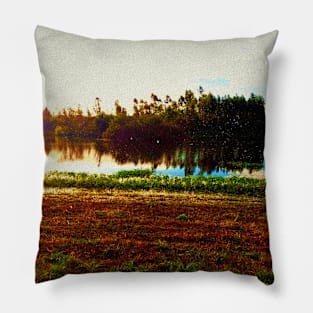 Retro Vintage Tumblr Countryside Landscape Pillow