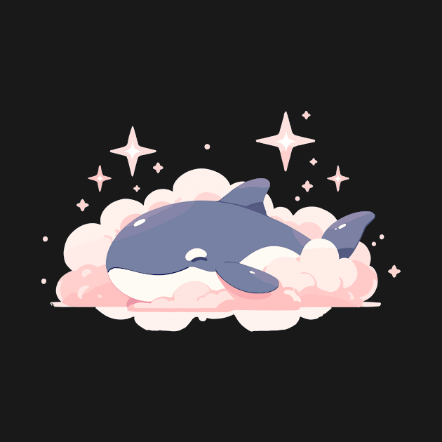 Cute Kawaii Baby Cloud Orca by Kawaii Kingdom