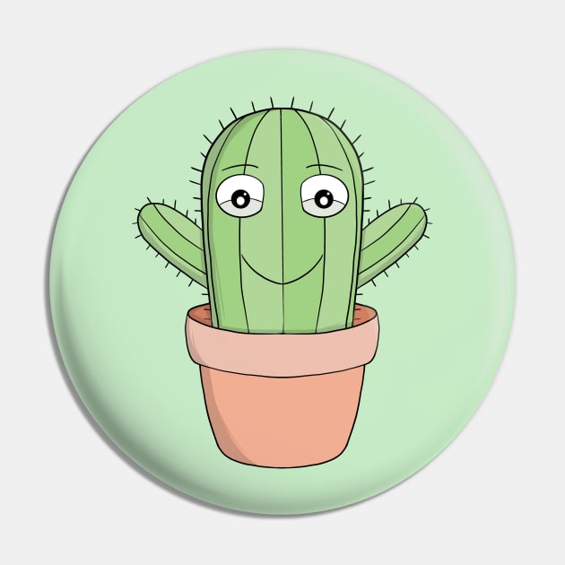 A cute smiling cactus Pin by DiegoCarvalho