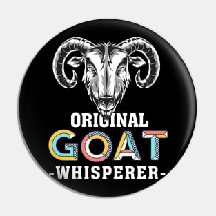 Original Goat Whisperer Goats Farming Gift Pin