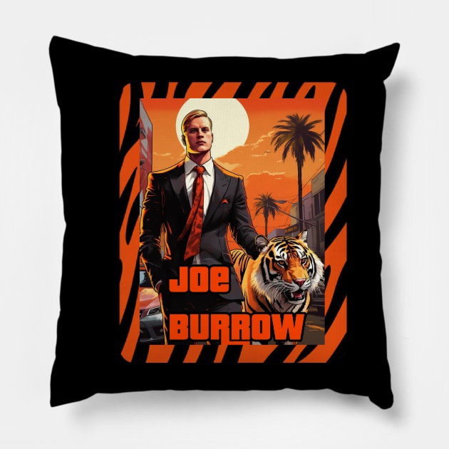 Joe Burrow Pillow by Carterboy