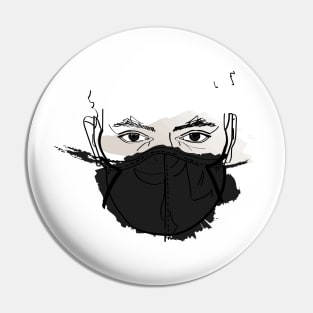 Face with Mask Pin