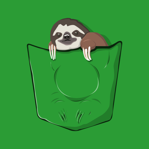 Sloth in a pocket by Bomdesignz