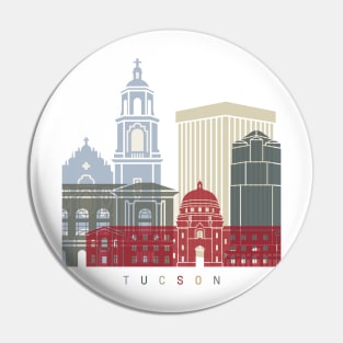 Tucson skyline poster Pin