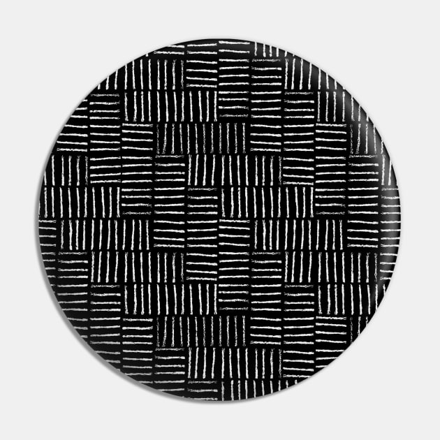 String Herringbone - Black Pin by crumpetsandcrabsticks