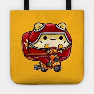 Cute Hamster Food Delivery Driver Tote