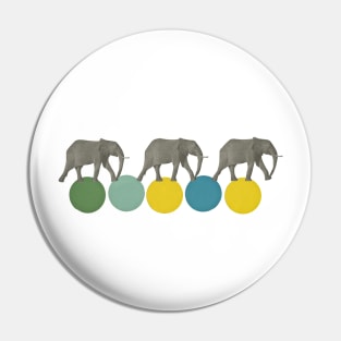 Travelling Elephants Pin