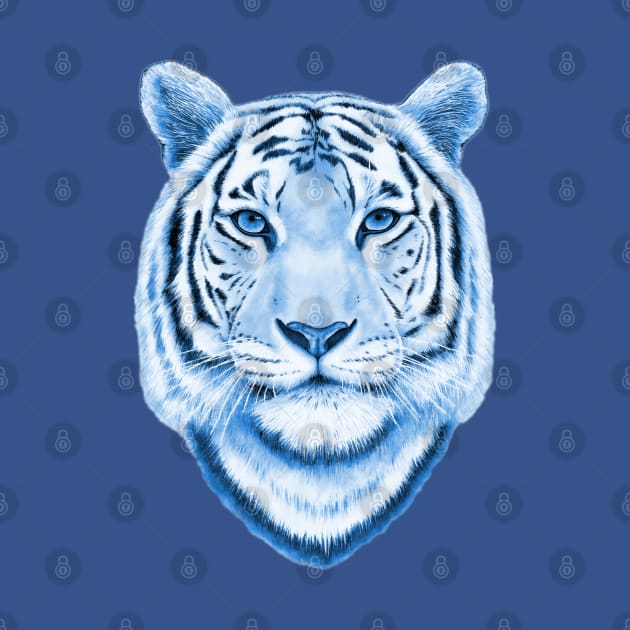 Blue tiger by Lara Plume