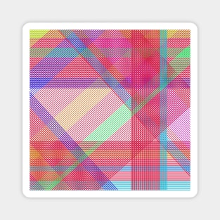 Abstract Lines - Rainbow Colors Magnet