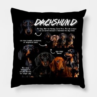 Dachshund Fun Facts Pillow