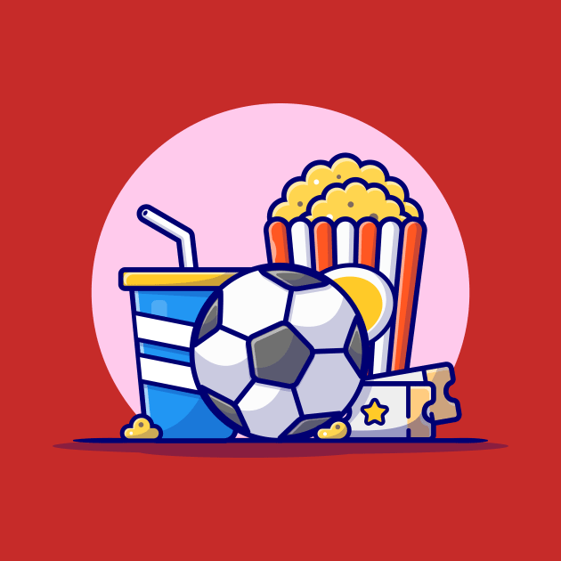 Watching Soccer Match Cartoon Vector Icon Illustration by Catalyst Labs