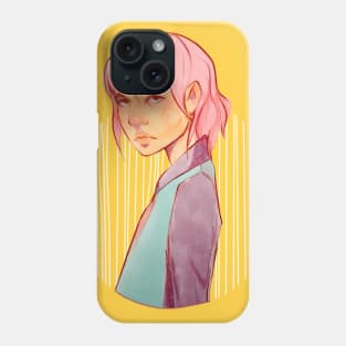 Pastel colors girl illustration Phone Case