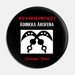 Adinkra Symbol Akofena Representing Courage and Valor Pin