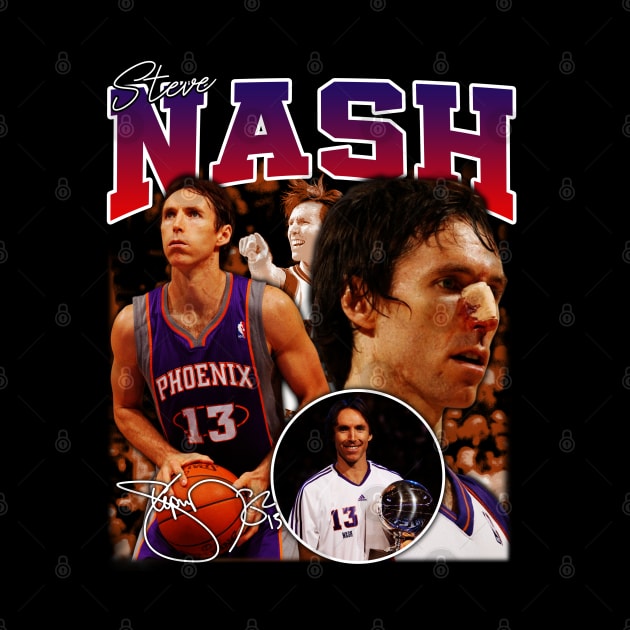 Steve Nash Basketball Legend Signature Vintage Retro 80s 90s Bootleg Rap Style by CarDE